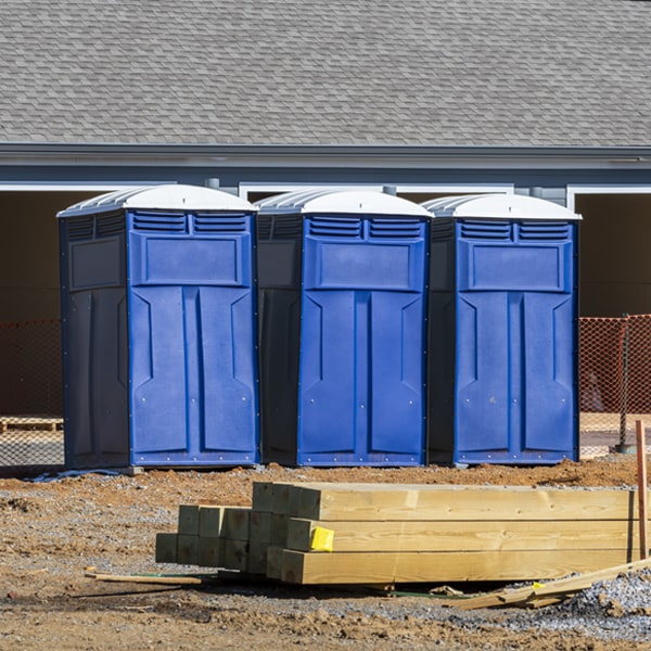 how often are the porta potties cleaned and serviced during a rental period in Wolfhurst
